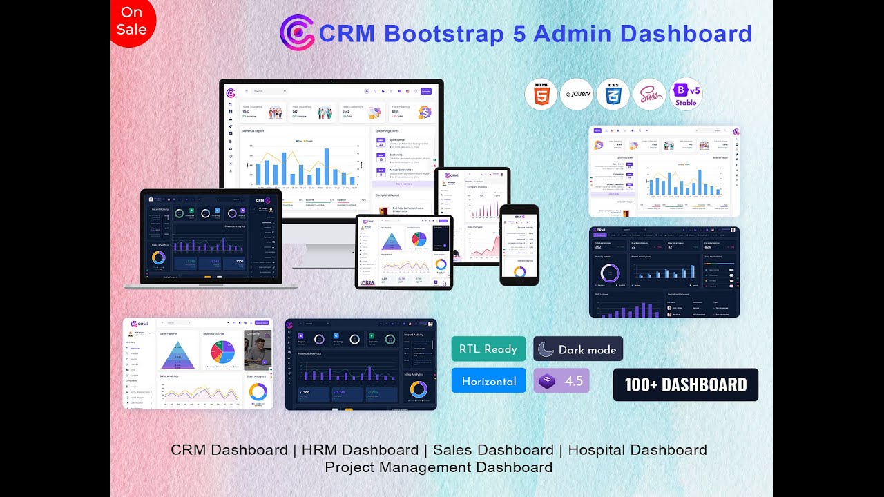 CRMi - Responsive Bootstrap Admin Dashboard Template
