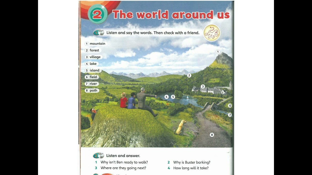 SUPER MINDS 4. Unit 2. The word around us,  p.22, ex.2