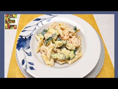 Pasta delicata con ZUCCHINE--GAMBERI e PANNA🍤 Delicate pasta with ZUCCHINI - SHRIMPS and CREAM