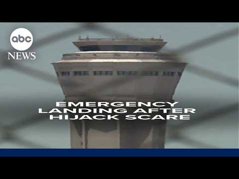 Emergency landing after hijack scare on plane