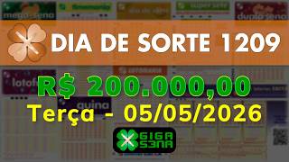 Resultado da Dia de Sorte 1209, Terça-feira, 05/05/2026
