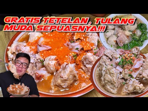 GAK NYANGKA AKAN SE-ENAK INI!!! BAKSO URAT JUMBO VIRAL YG GRATISIN TETELAN...
