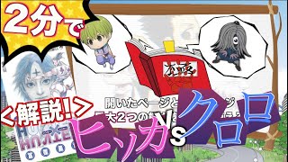 【オマケあり】見るだけ2分でヒソカvsクロロを解説!!(簡易版)【声ありハンターハンター考察】