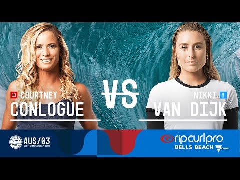 Courtney Conlogue vs. Nikki Van Dijk - Round Four, Heat 1 - Rip Curl Pro Bells Beach 2017 (W)