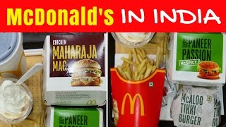 McDonald's in India | Eating Indian McDonalds menu taste test in Kolkata