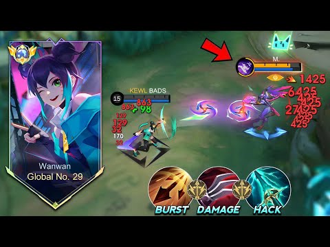 OUTPLAYED!! GLOBAL WANWAN BEST BUILD AND LANING TO DOMINATE IN SOLO RANK!! (intense match🔥)