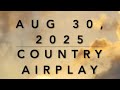 Billboard Top 60 Country Airplay Aug 30 2025