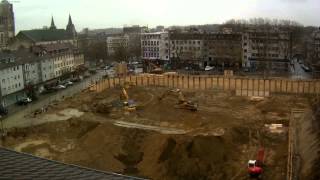 preview picture of video '1. Zeitraffer-Video der Allbau-Baustelle Kastanienhöfe in der Essener City'
