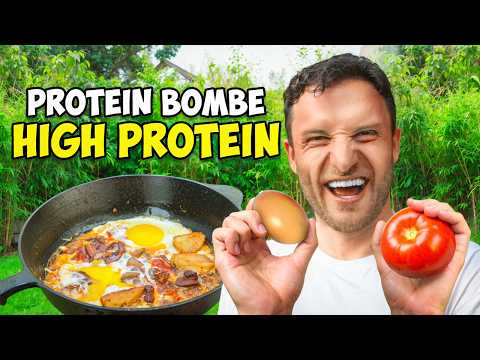Mein Lieblings Fitness Rezept - Die Proteinbombe | 150g Protein, Schnell, Low Carb und Gesund!