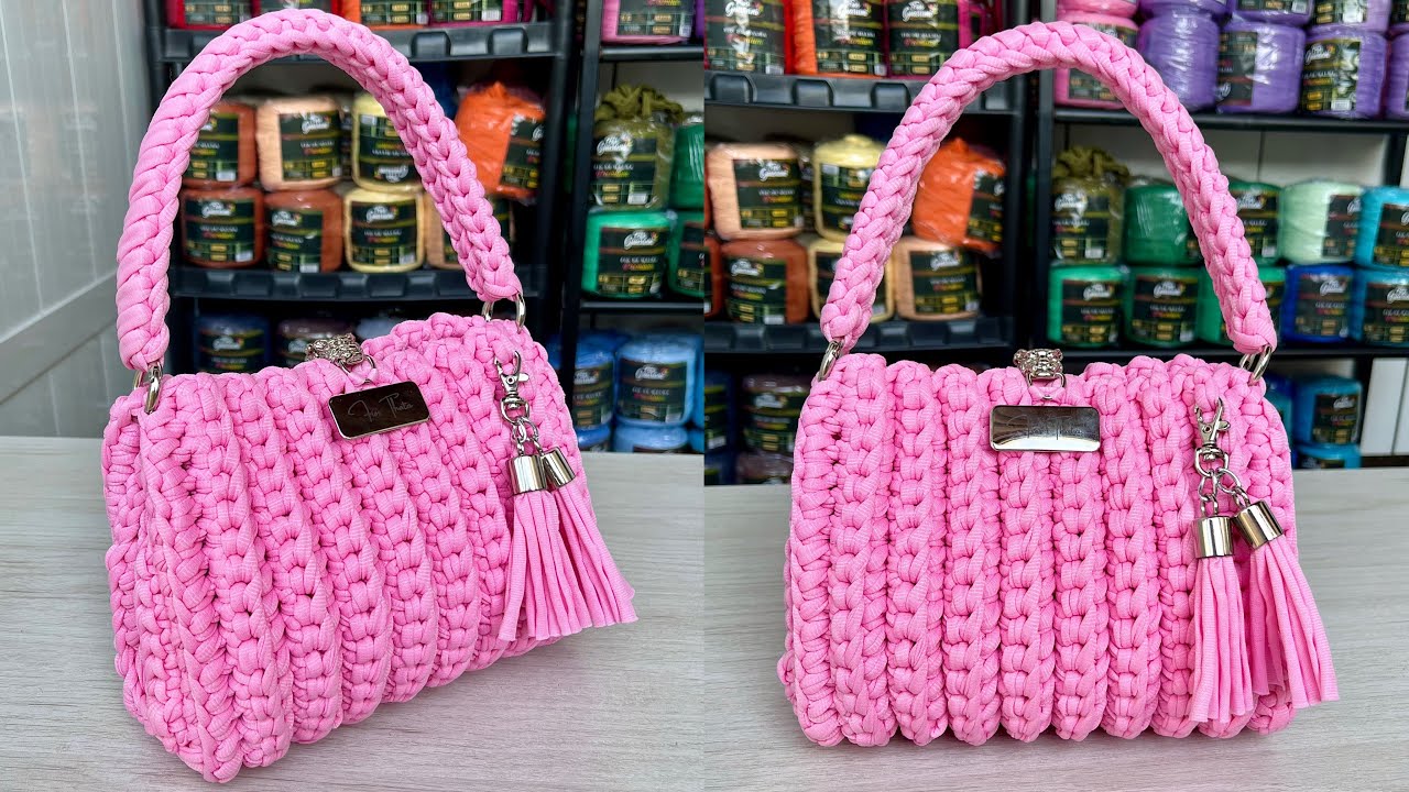 Bolsa fácil, econômica e rápida de crochê em fio de maha/ Crochet bag/ Clutches/Handbag