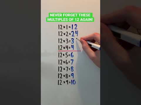 Never Forget These Multiples of 12 Again! #Shorts #math #maths #mathematics #mathtrick #mathtricks