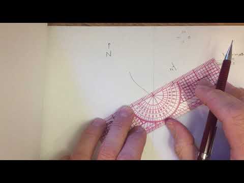 How to measure angles and draw strike & dip symbols with a protractor ruler