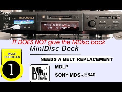, title : 'SONY MDS-JE640. Короткий обзор и замена пассика механизма загрузки диска. (Часть 1)'