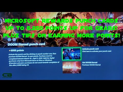 Doom Eternal Microsoft Rewards Punch Cards - Up to 6,250 Points up for Grabs! Plus More Tips!
