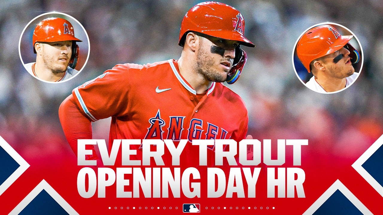 Every time Mike Trout has homered on Opening Day! | MLB Highlights