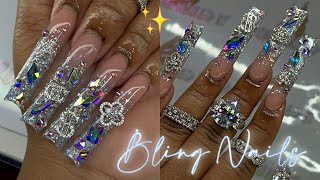 LUXURY OMBRÉ BLING NAILS 💎✨ | BEGINNER FRIENDLY ✨ | FULL TUTORIAL + Q&A