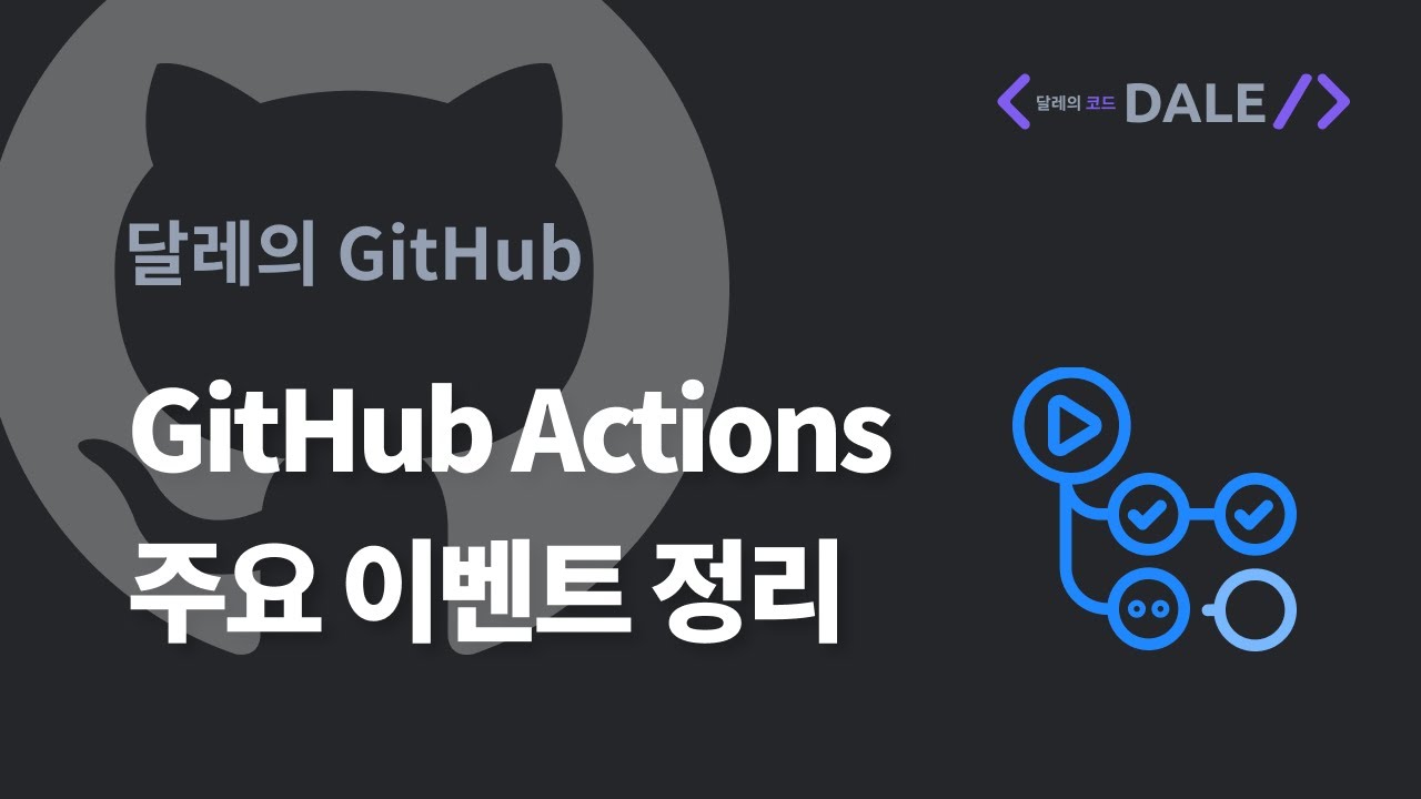 GitHub Actions 워크플로우를 자극하는 주요 이벤트 정리