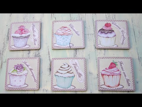 Cómo decorar posavasos de madera con decoupage