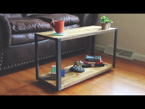 Modern DIY Coffee Table with Aluminum Legs
