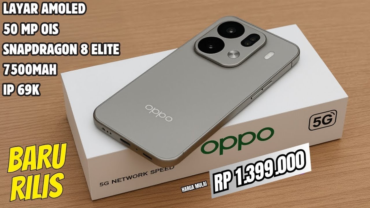 BARU SAJA RILIS‼️7500mAh, RAM 12/512 GB | HP OPPO TERBARU DESEMBER 2025