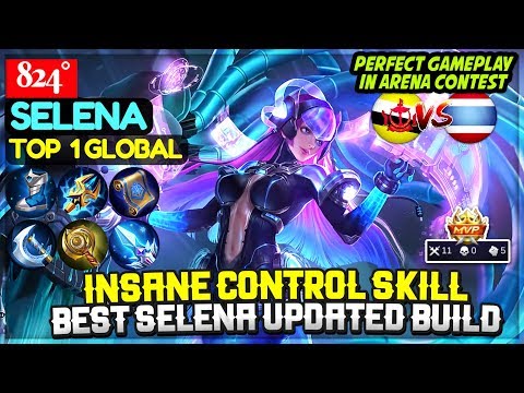 Insane Control Skill, Best Selena Updated Build [ Top 1 Global Selena ] 824° Selena - Mobile Legends Video