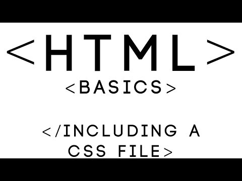 HTML Basics Tutorial 26 Including a CSS File