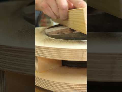 Sanding and shaping acoustic guitar sides #innovativeguitars #handcraftedguitars