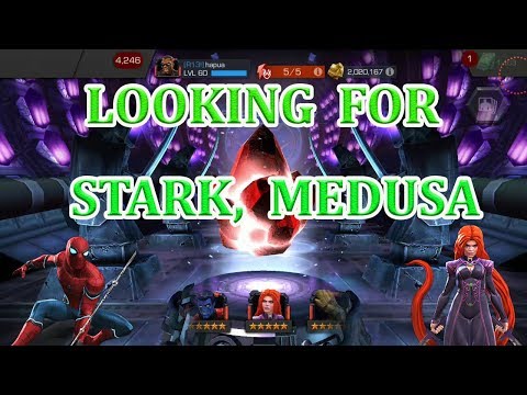 5 STAR CRYSTAL OPENING (LOOKING FOR MEDUSA or STARK SPIDEY) marvel contest of champion