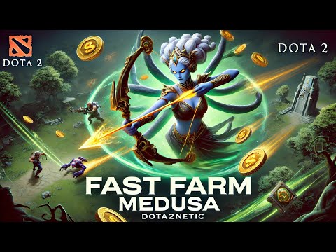 Dota 2 Medusa Fast Farm | Ame’s Pro Hard Carry Guide for 7.37d!