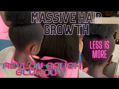 Massive hair growth on child hair|African natural hair growth tips|Saturday hair routine @revlon