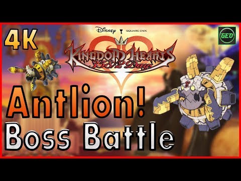 Kingdom Hearts 358/2 Days Antlion [4K] Boss Fight