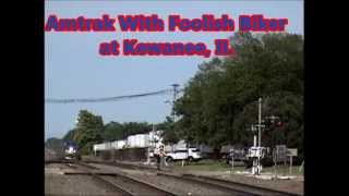 preview picture of video 'Amtrak with Foolish Biker at Kewanee, IL'
