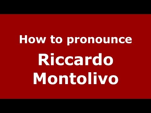 How to pronounce Riccardo Montolivo (Italian/Italy)  - PronounceNames.com