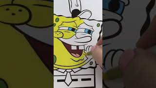 Coloring SpongeBob SquarePants and Plankton #coloring #art #spongebob