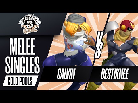 Calvin (Sheik) vs DestiKnee (Captain Falcon) - Melee Singles Gold Pools - Fête 3: By the Sea