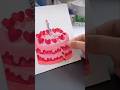 Cute Paper Birthday Card DIY Handmade 3D Cake Card Easy Paper Craft Idea Shorts Diy