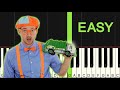 The Garbage Truck Song By Blippi EASY Piano Tutorial