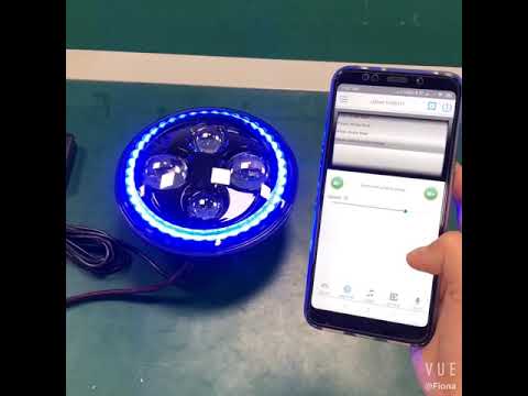 App Controlled RGB Halo Color Changing LED Headlights for Jeep & Land Rover