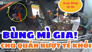 Thanh niên bùng tiền Mì Gia, chủ quán phát hiện rượt đuổi giữa phố!
