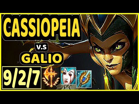 EVROT (CASSIOPEIA) vs GALIO - 9/2/7 KDA MID CHALLENGER GAMEPLAY - BR
