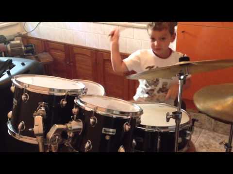 Georgi Yanev- young drummer 4,5 years old , my lovely grandson on the new Mapex Tornado drums