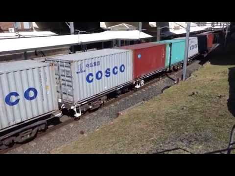 Triple 1100 class with Qube 1565 at Gosford - 11/9/15
