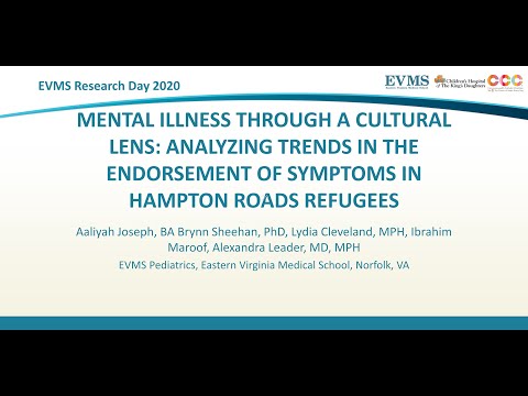 Thumbnail image of video presentation for Mental illness through a cultural lens: analyzing trends in the endorsement of symptoms in Hampton Roads refugees