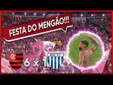 FLAMENGO 6 x 1 AVAÍ | FESTA DA TORCIDA, ENTREVISTAS E GABIGOL CANTANDO!