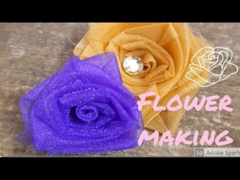 DIY Fabric Cloth Flower Making Easy Tutorial | Make designer Cloth Flower at Home