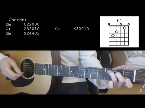 Billie Eilish Ft. Khalid - Lovely EASY Guitar Tutorial With CHords / Lyrics