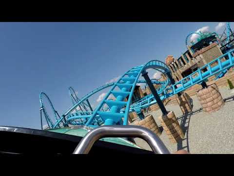 ABYSSUS Double Launch Coaster | pierwszy wagonik - POV | Aqualantis | NOWOŚĆ 2021 Energylandia