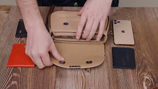 Сумка для жінок з фактурним клапаном з натуральної шкіри Vintage 22373 бежева