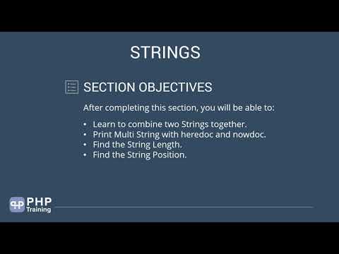 Working with Strings in PHP