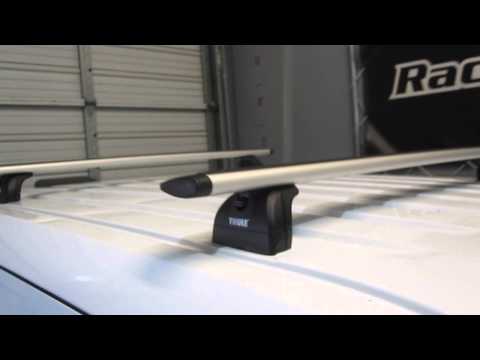 Ford Transit Connect with Thule 460R Podium AeroBlade Roof Rack by Rack Attack